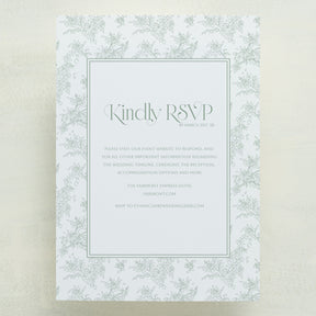Rose Serenade All In One Wedding Invitations