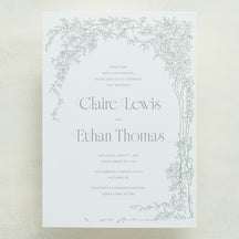 Rose Serenade All In One Wedding Invitations