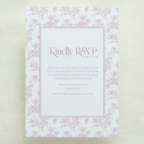 Rose Serenade All In One Wedding Invitations