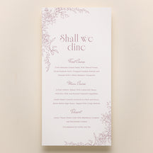 Rose Serenade 4x8" Menu