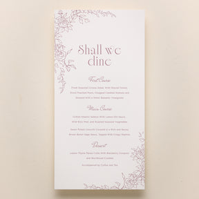 Rose Serenade Menu