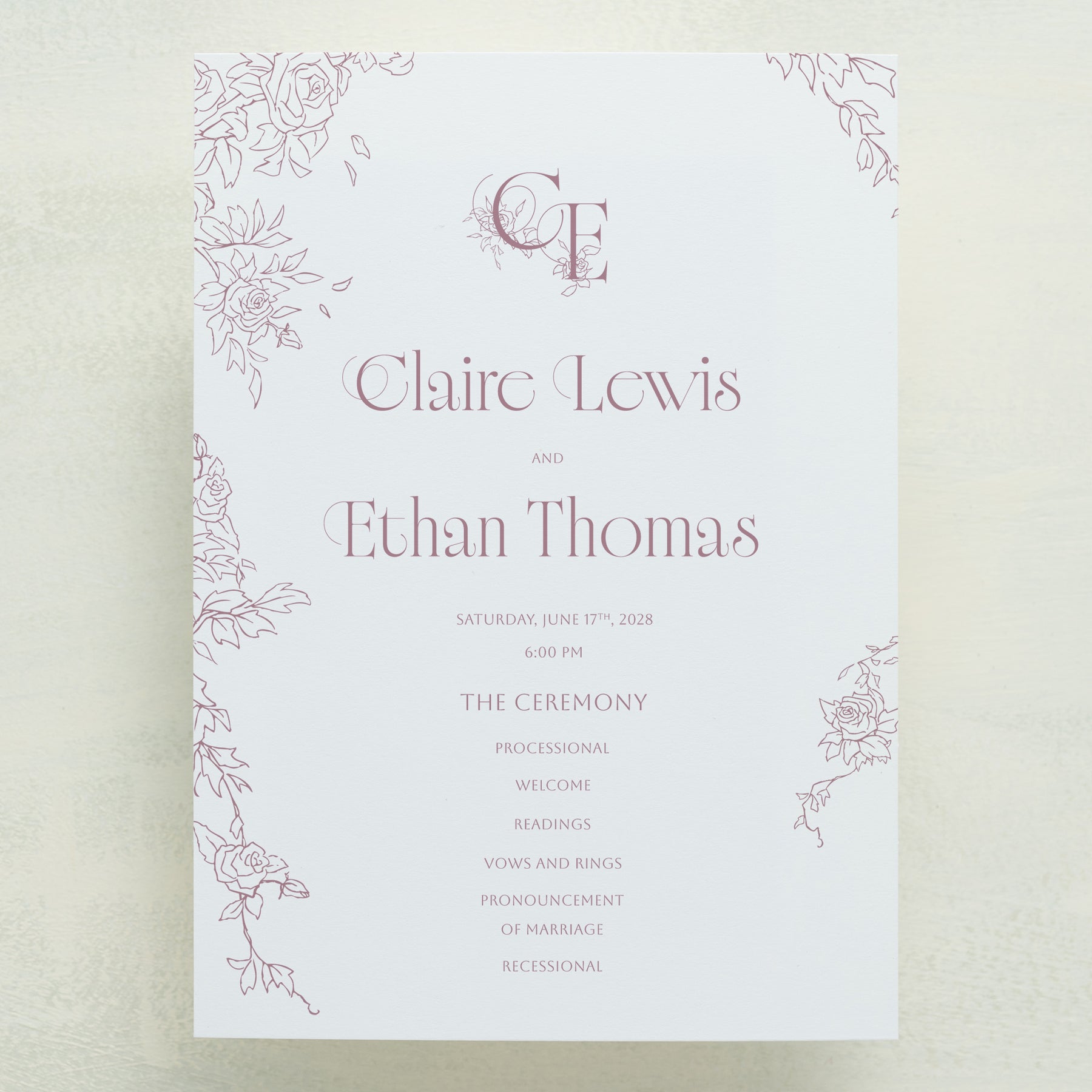 Rose Serenade Program