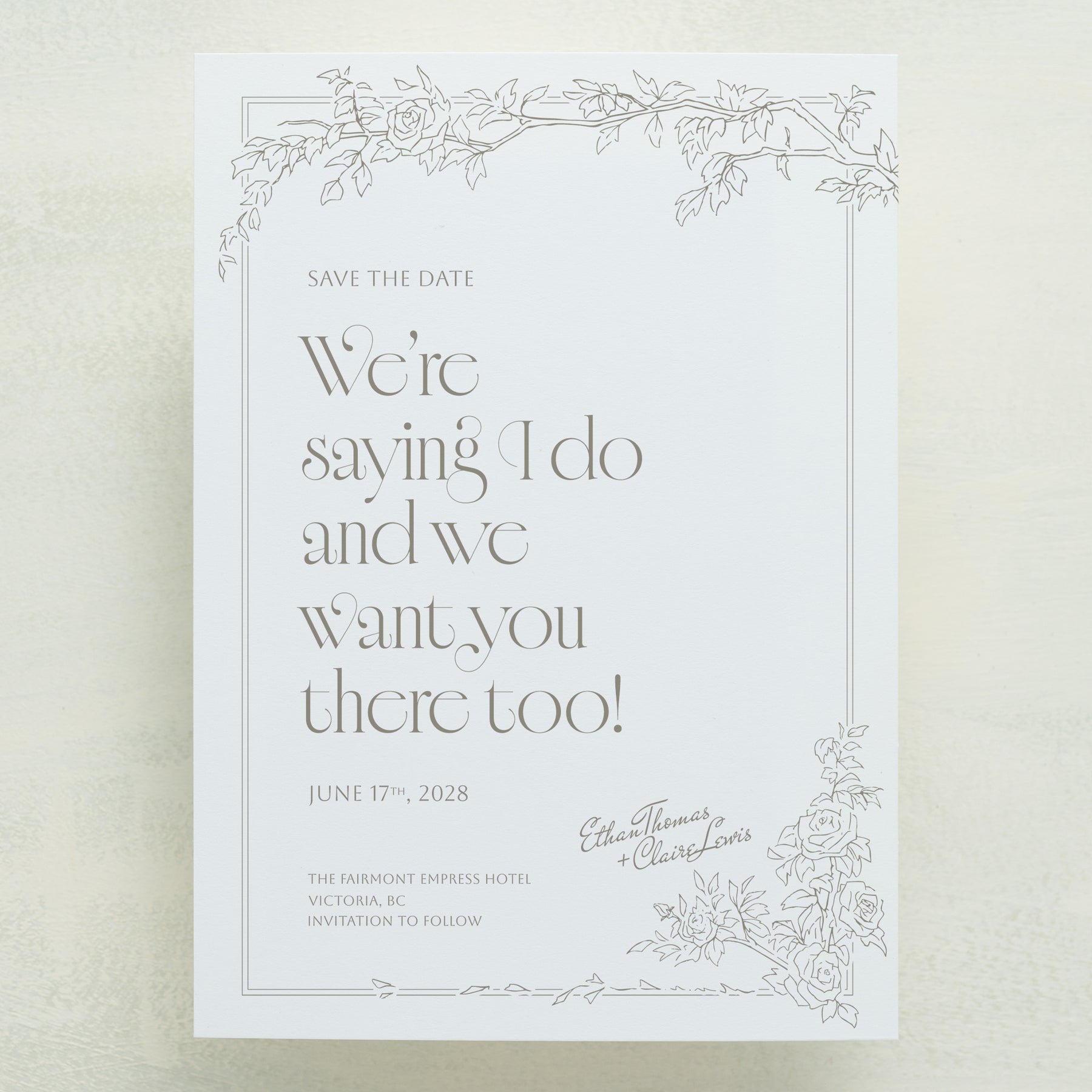 Rose Serenade Save The Date