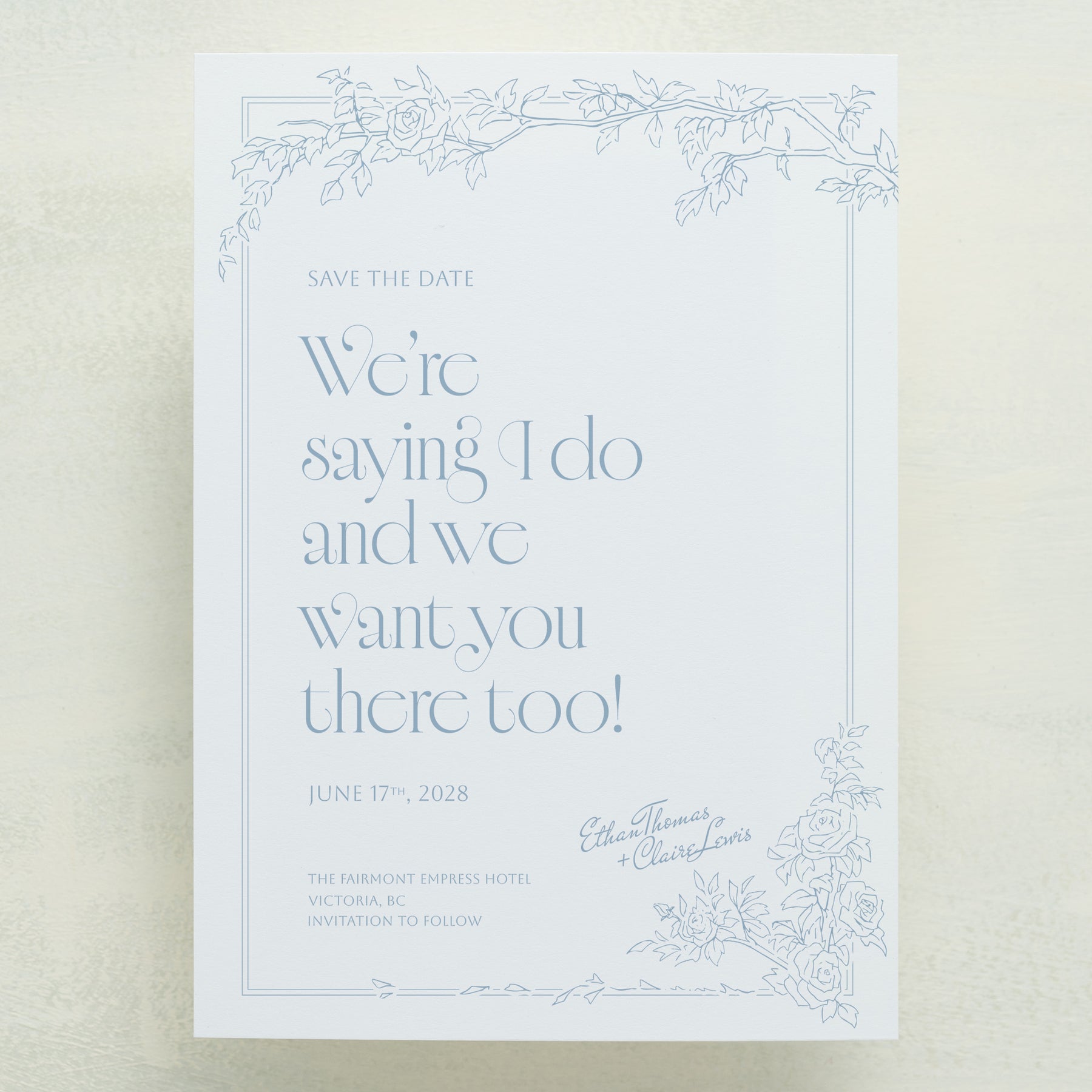 Rose Serenade Save The Date