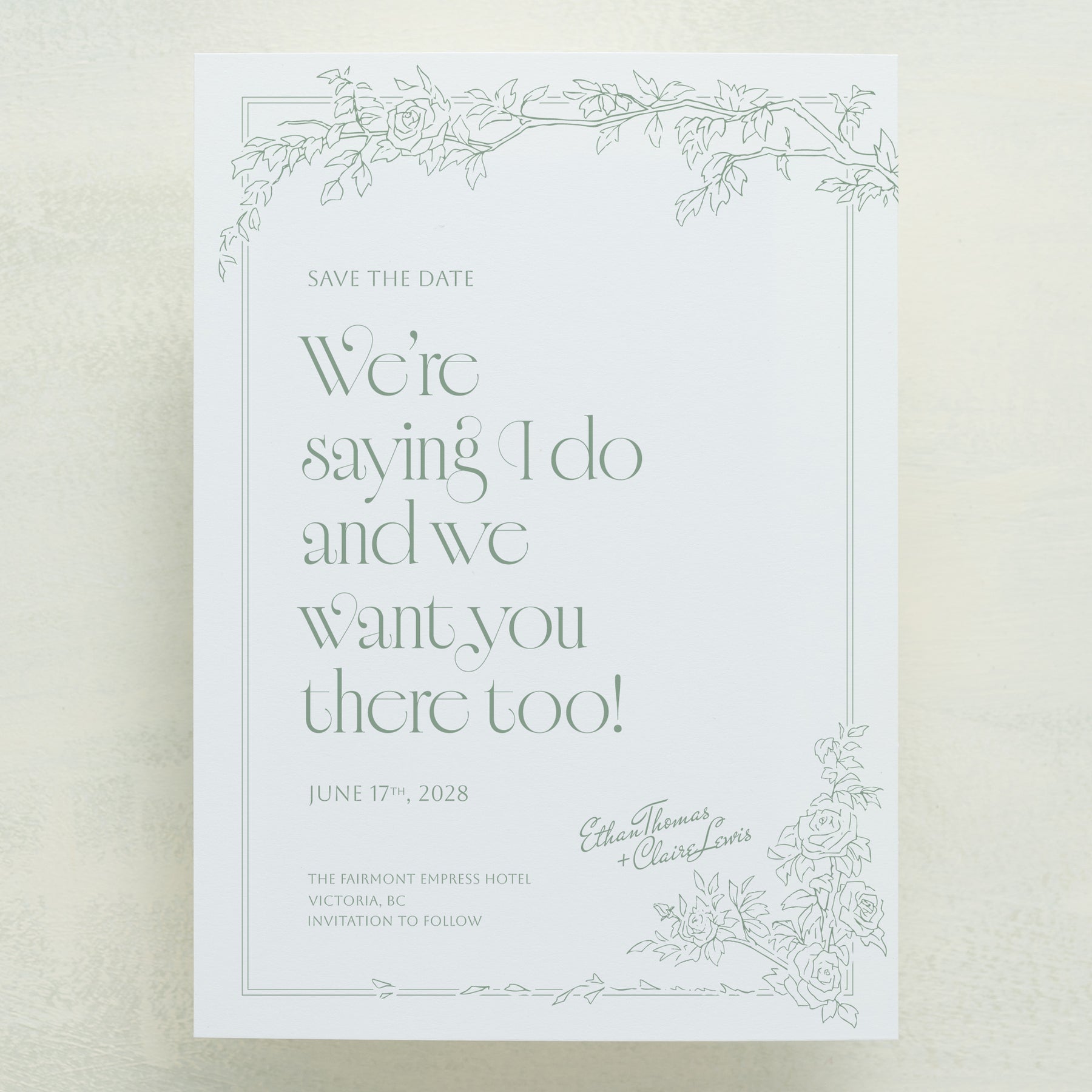 Rose Serenade Save The Date