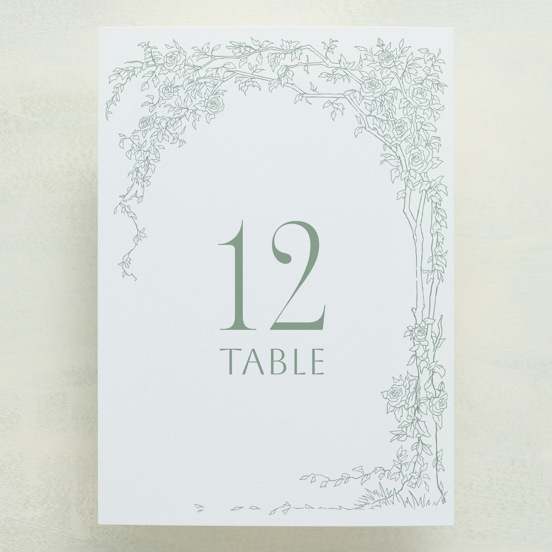 Rose Serenade Table Number