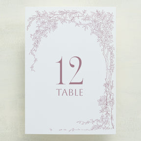 Rose Serenade Table Number