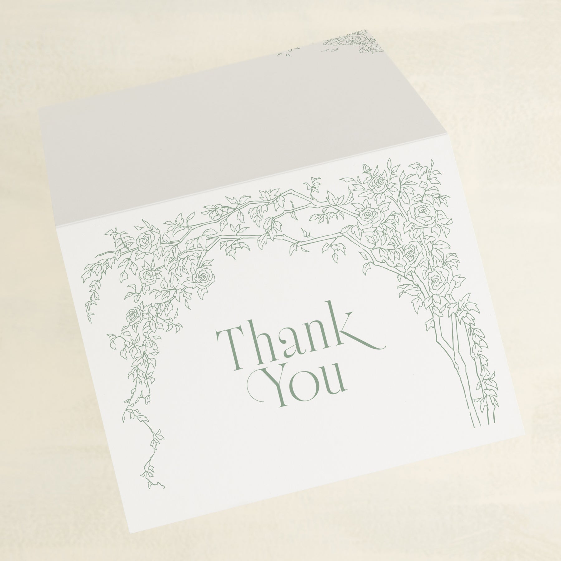 Rose Serenade Thank You Cards