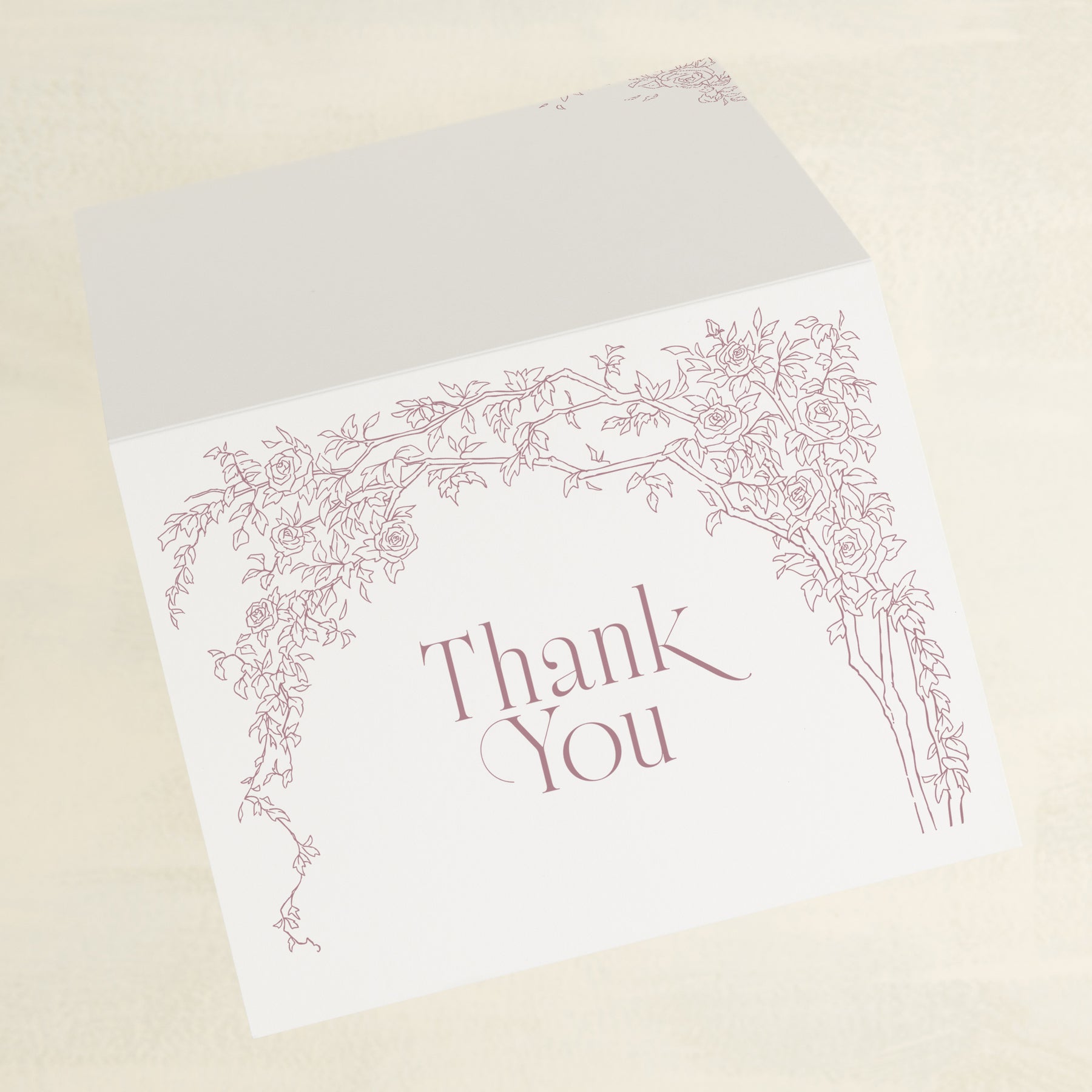 Rose Serenade Thank You Cards