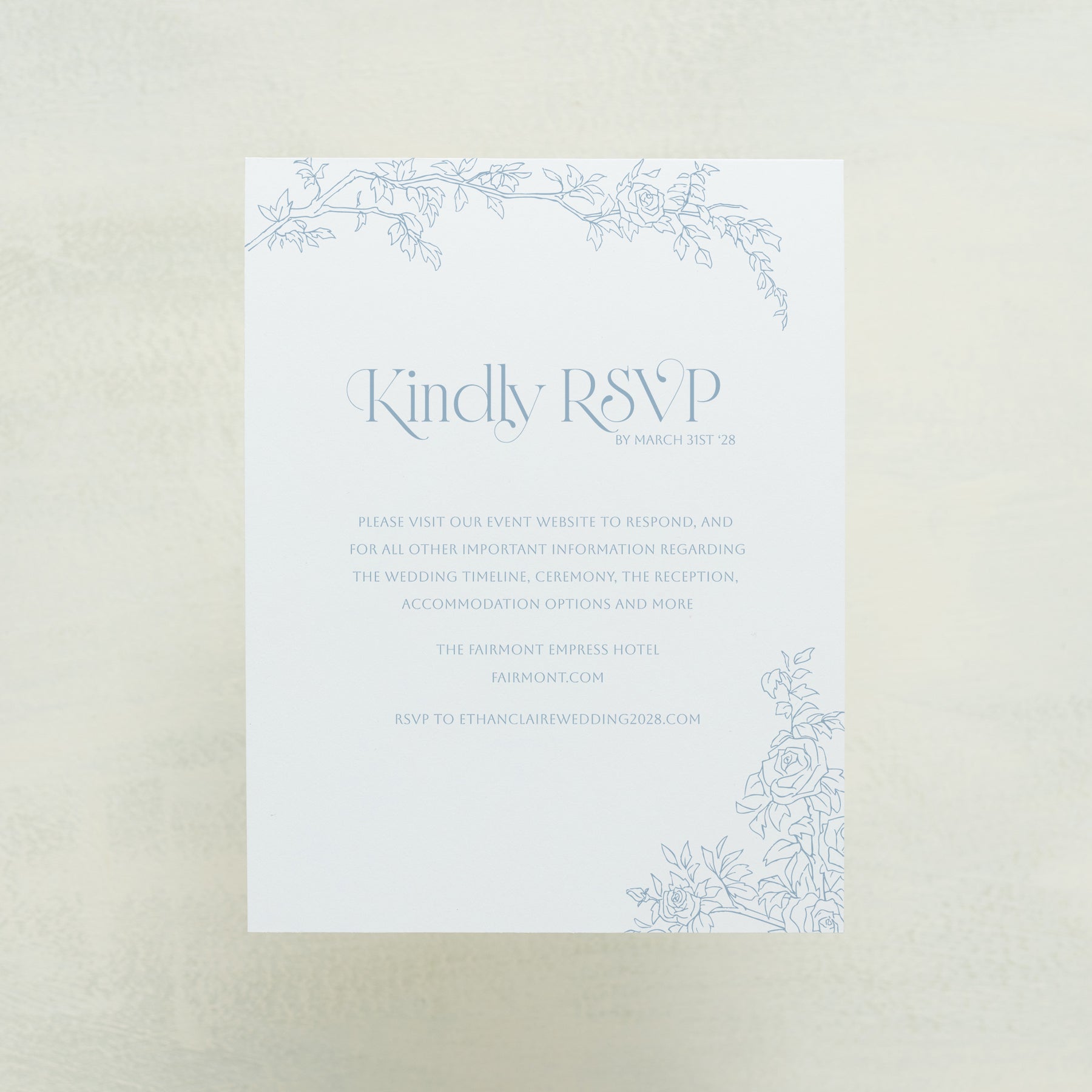 Rose Serenade Digital RSVP Cards