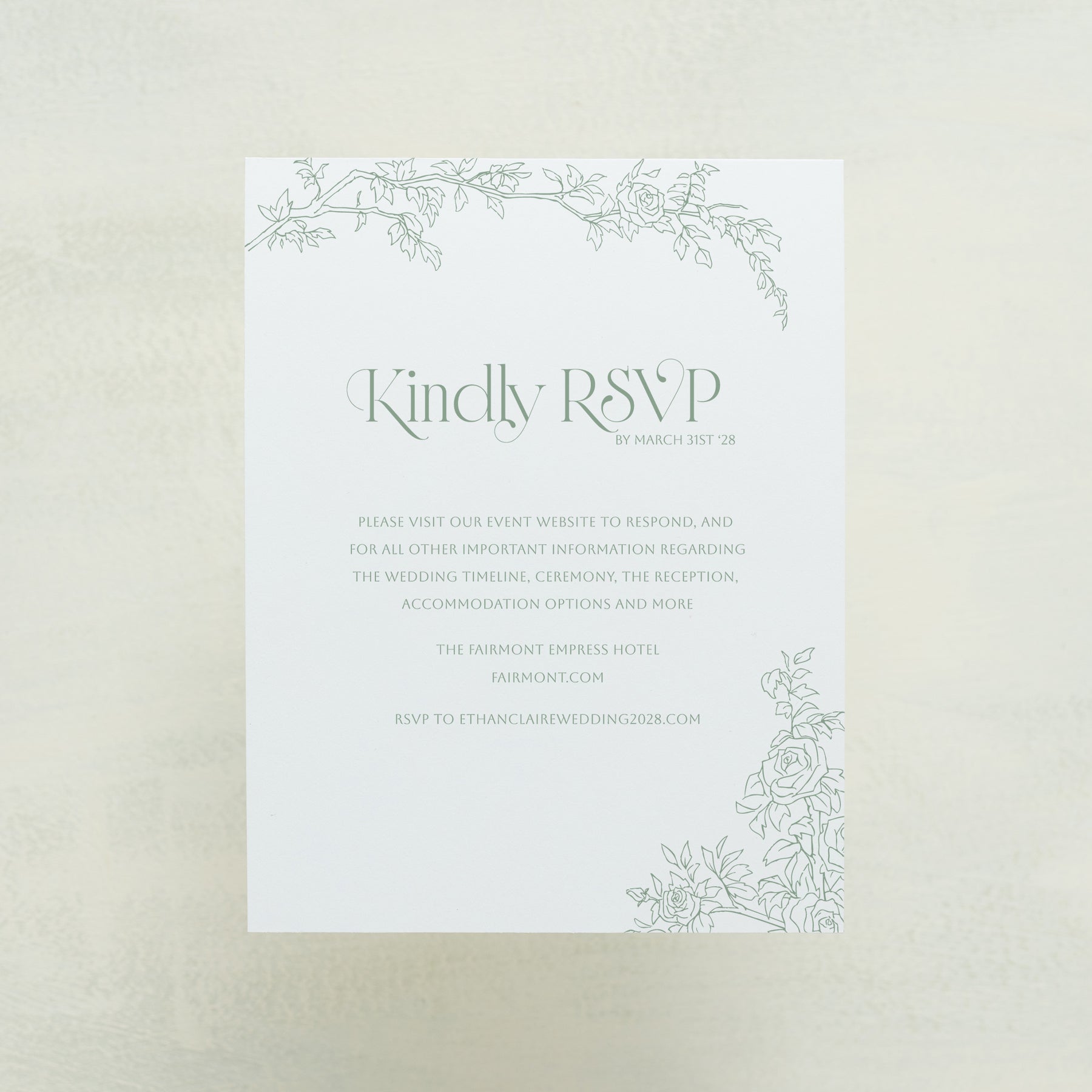 Rose Serenade Digital RSVP Cards