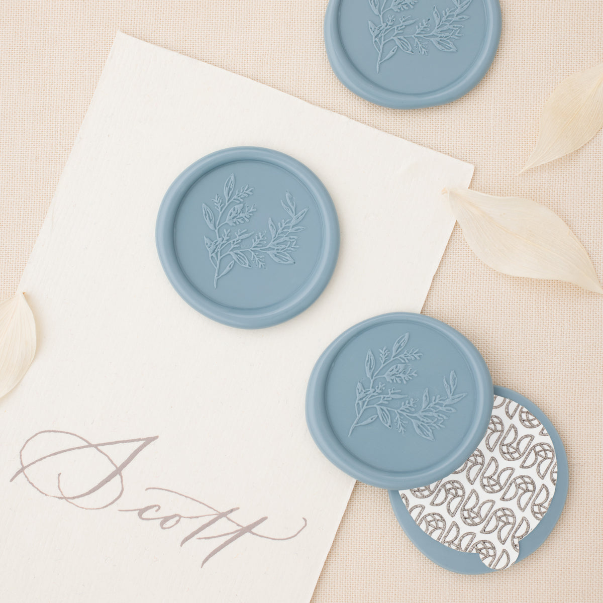 Self Adhesive Custom Monogram Wax Seal Stickers â€“ expertly hand crafted  for you from genuine sealing wax, mailable and flexible and ready to go in  the mail.