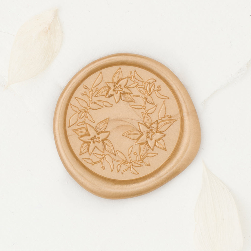 Poinsettia Wreath Wax Seals