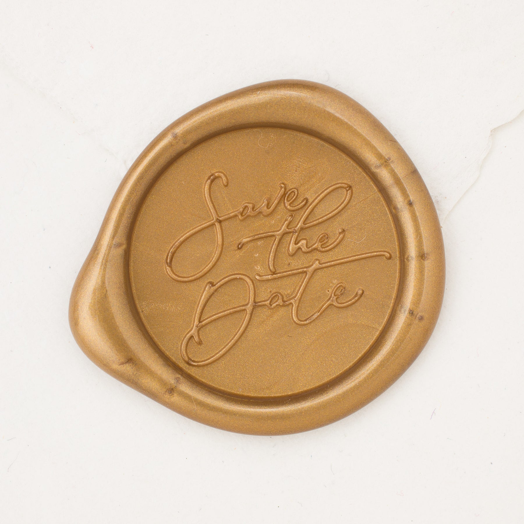 Golden Embossed Wax Seal Looking Heart Envelope - Temu