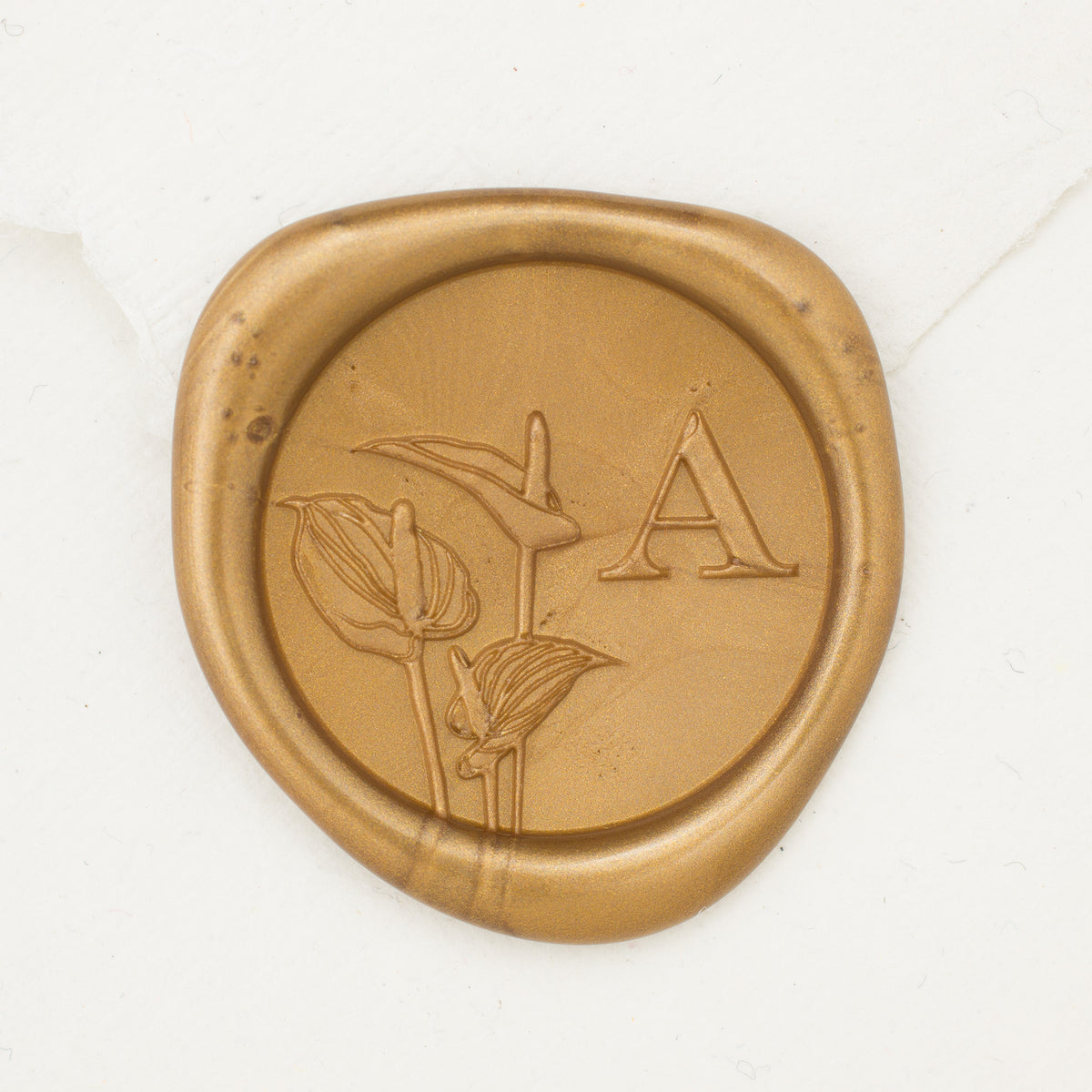 Anthurium Single Initial Wax Seals