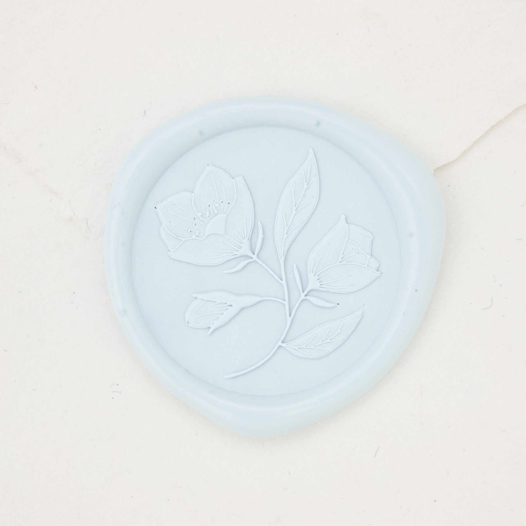 Dusty blue roses wax seal stickers | Seto of 10 Marketplace Wax Seals by  undefined