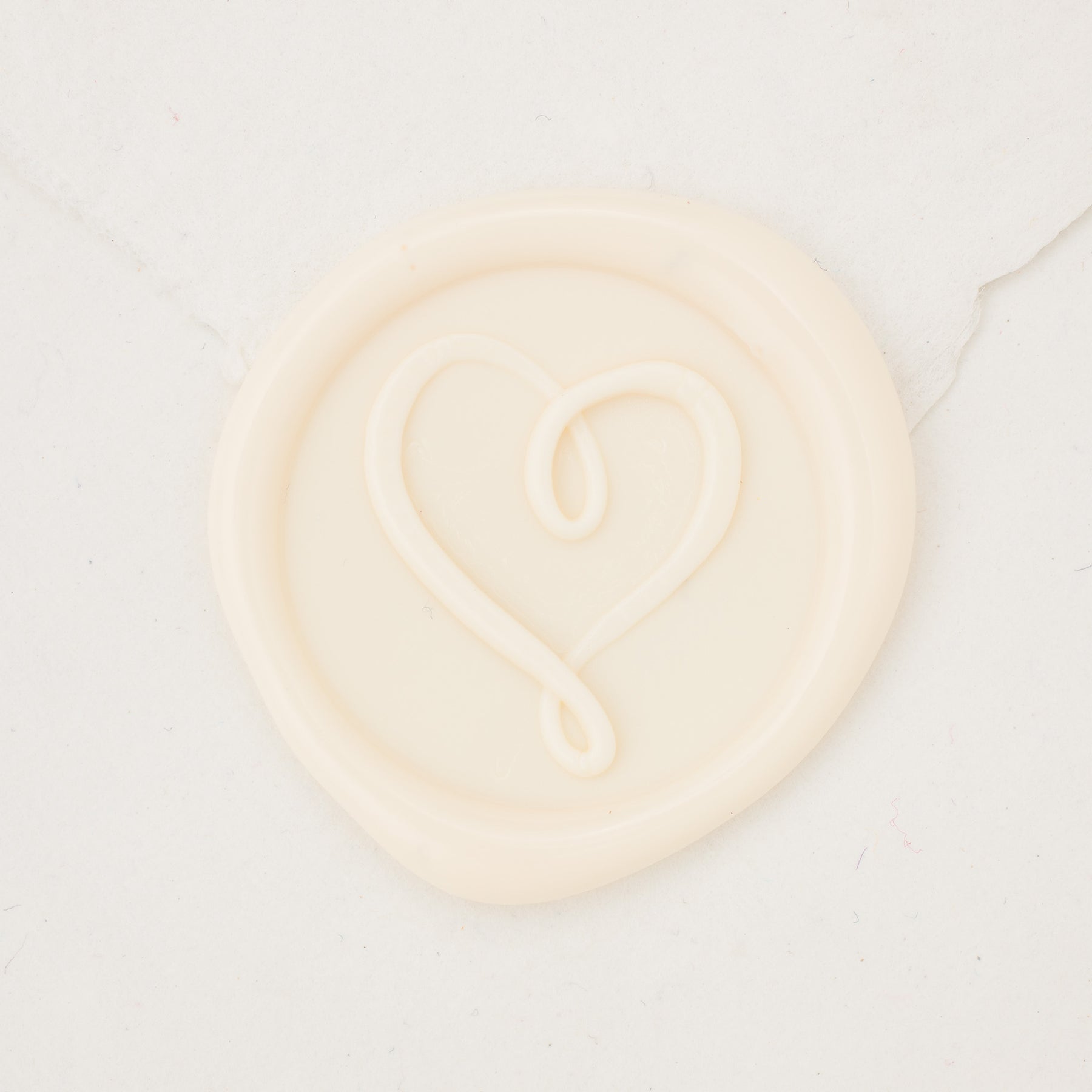 3D Simple Heart Wax Seal Stamp head, just under 7/8 diameter