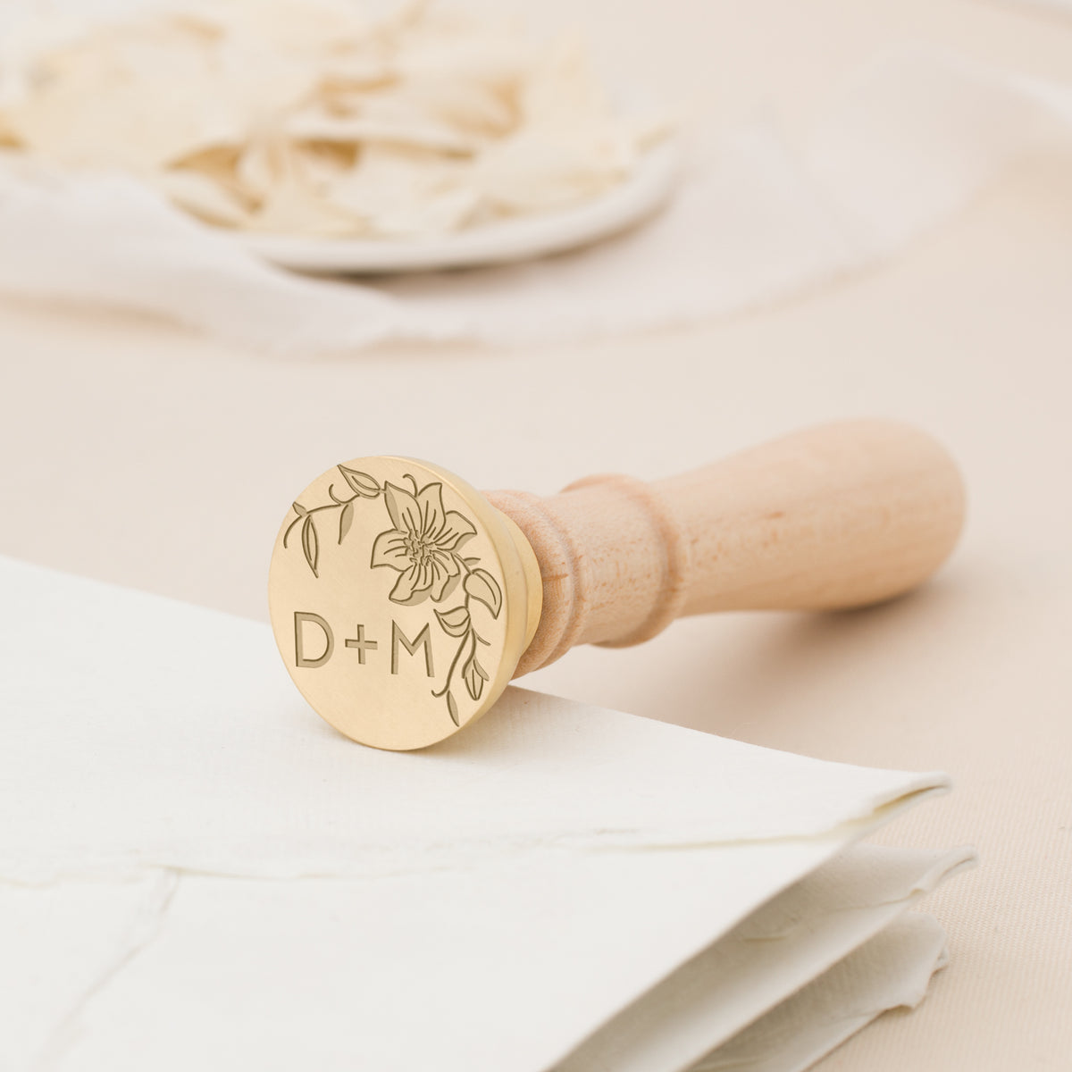 Clematis Monogram Wax Stamp