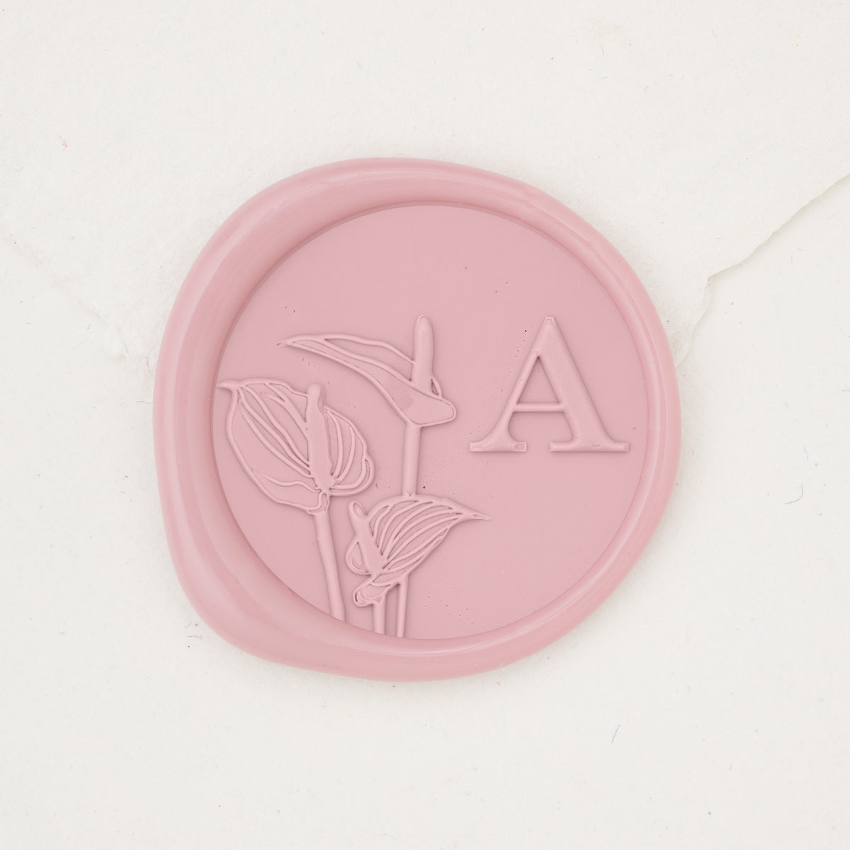 Anthurium Single Initial Wax Seals