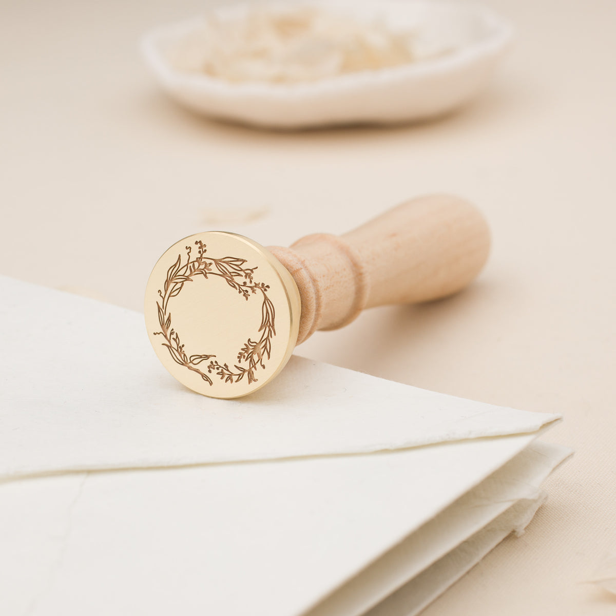 Garden Wreath Wax Stamp