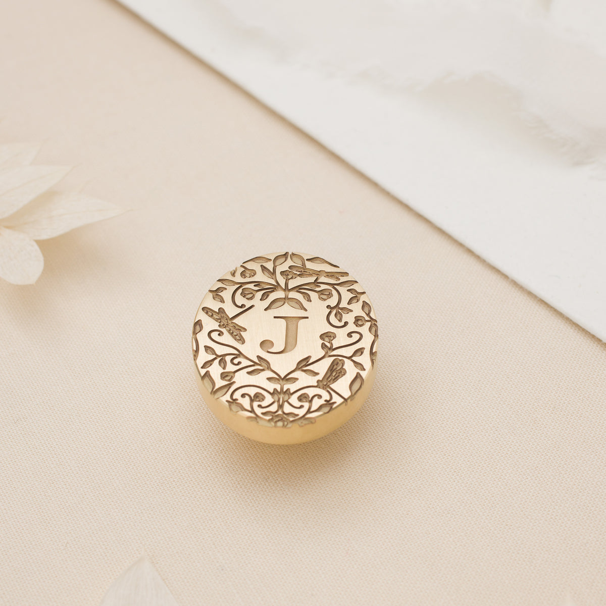 June Single Initial Wax Stamp