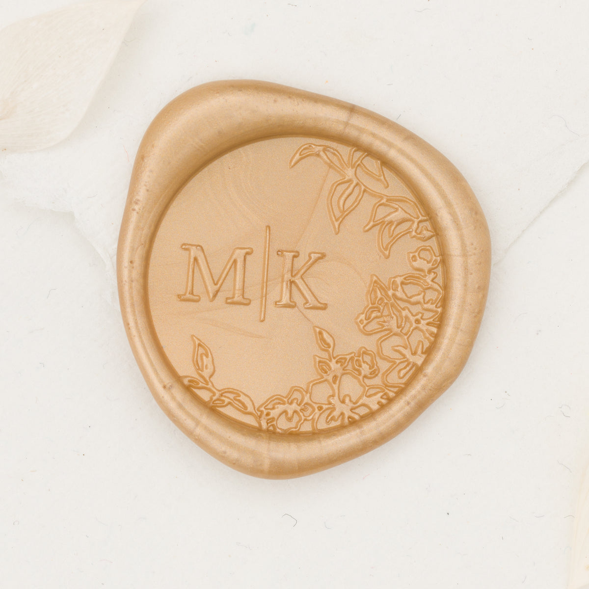 Wedding Initials Wax Seal / Monogram Wax Seal with self-adhesive back —  PAIGE BY DESIGN