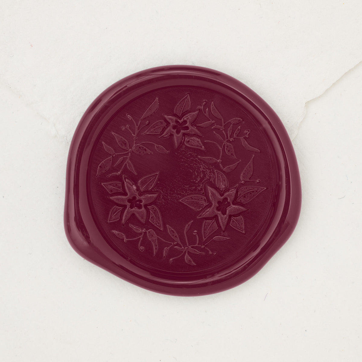 Poinsettia Wreath Wax Seals