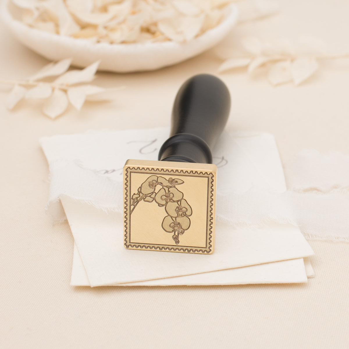 Orchid Airmail Wax Stamp
