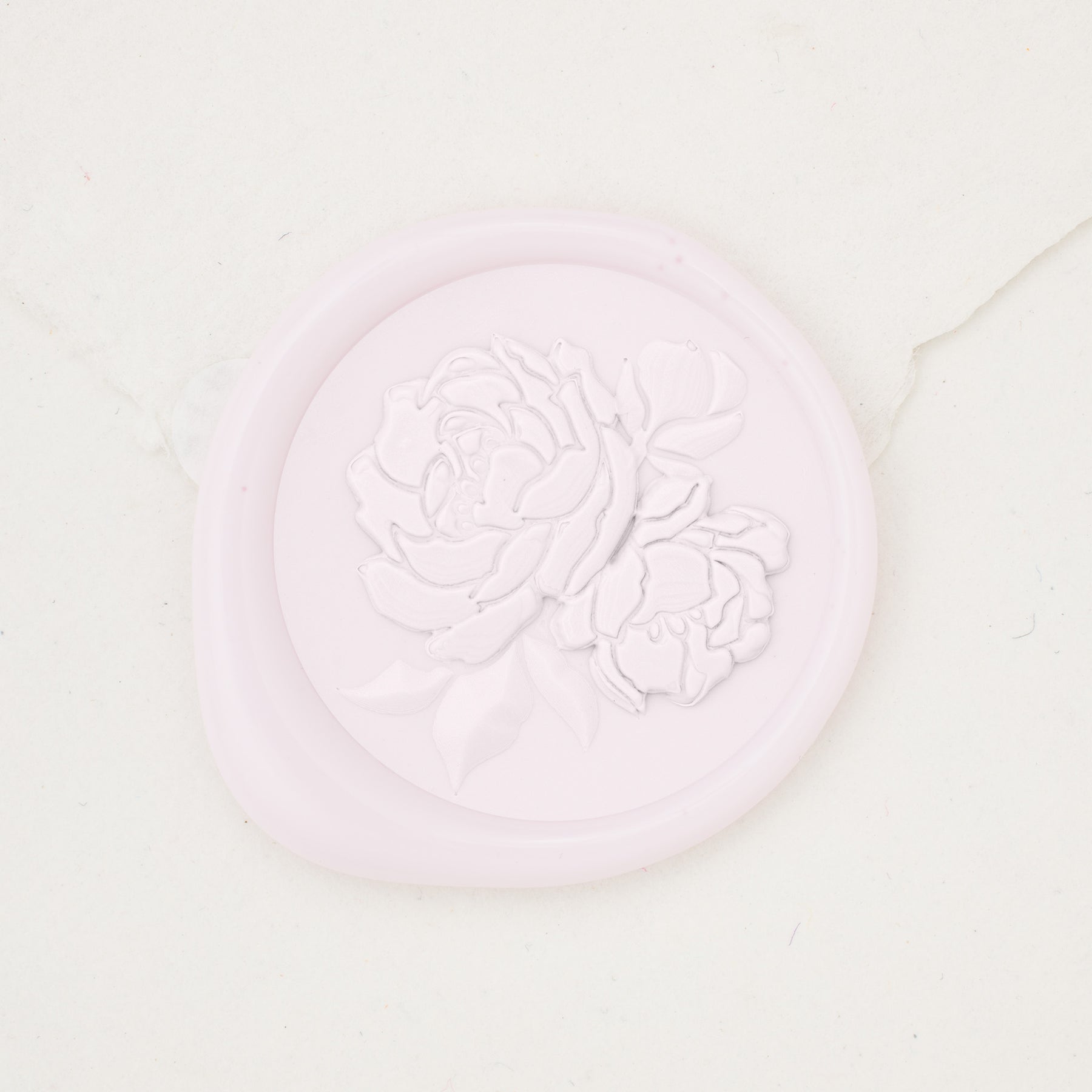 White Peony Floral Wax Seal Sticker (pack of 10) Marketplace Wax Seals by  undefined