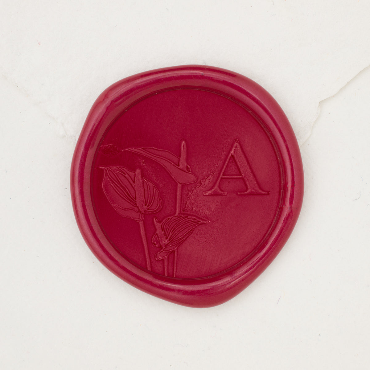 Anthurium Single Initial Wax Seals