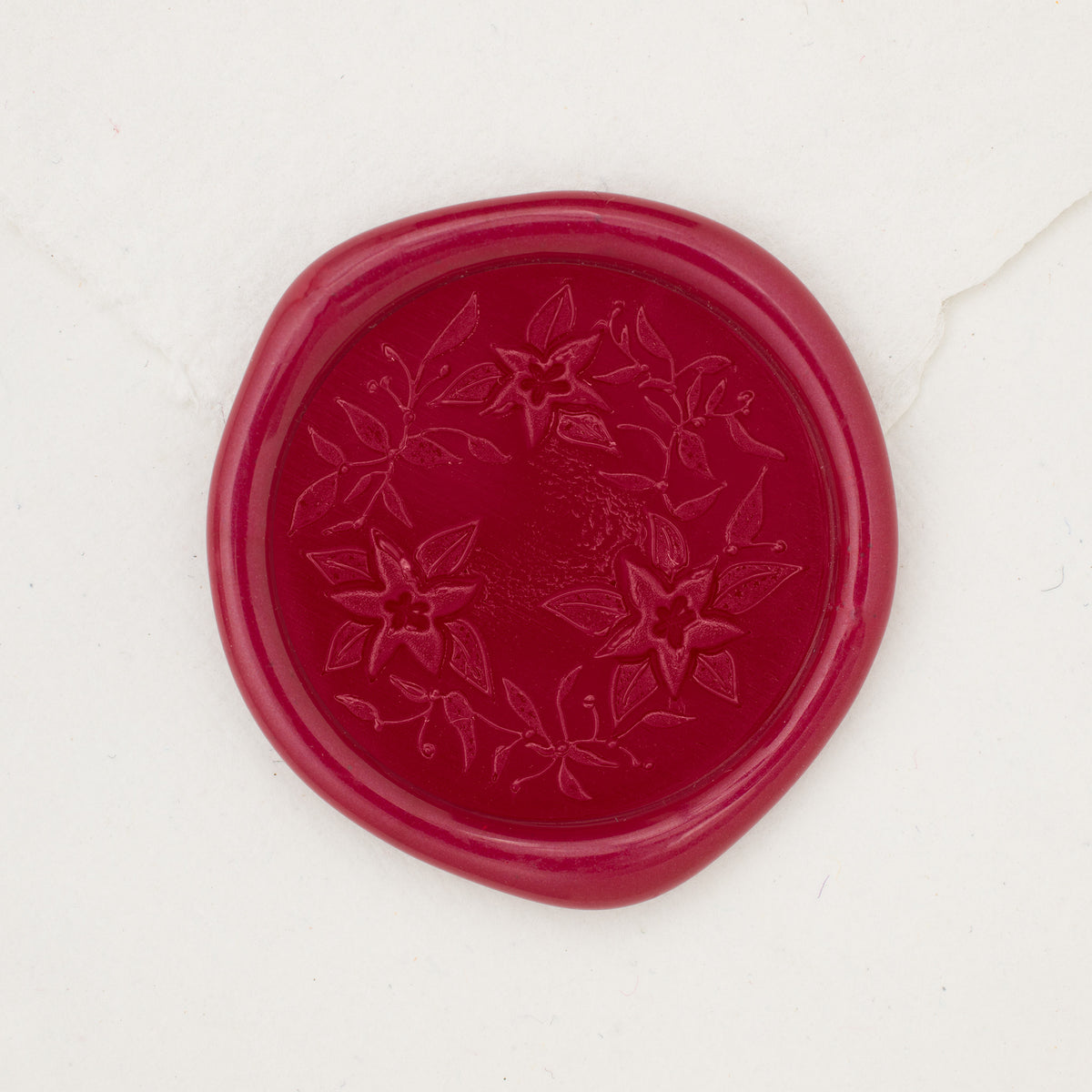 Poinsettia Wreath Wax Seals