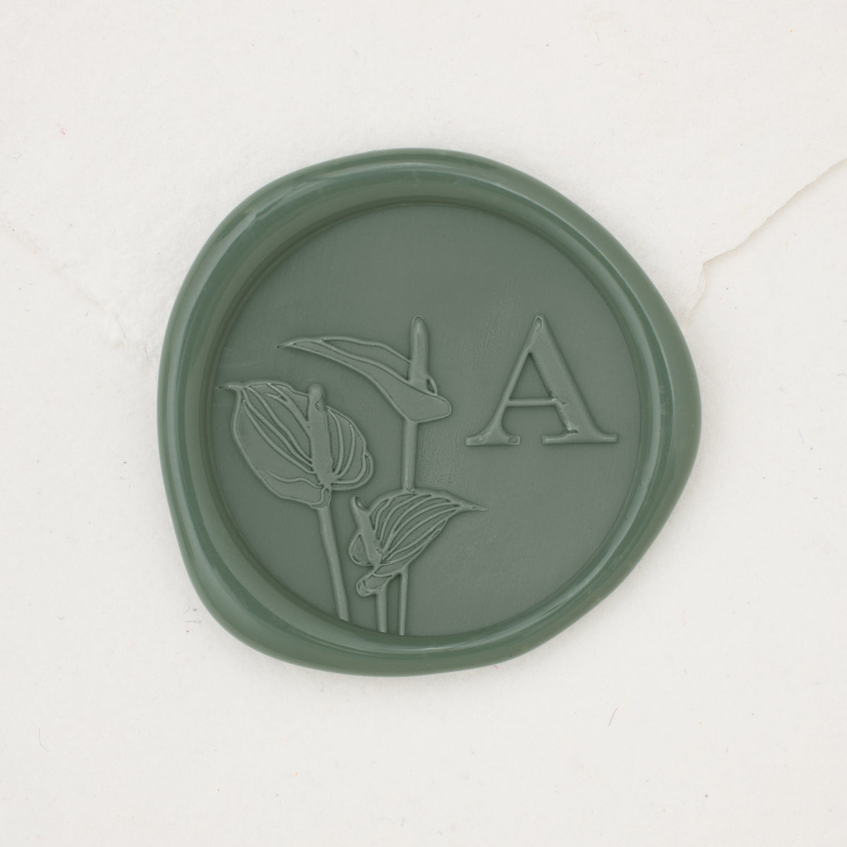 Anthurium Single Initial Wax Seals