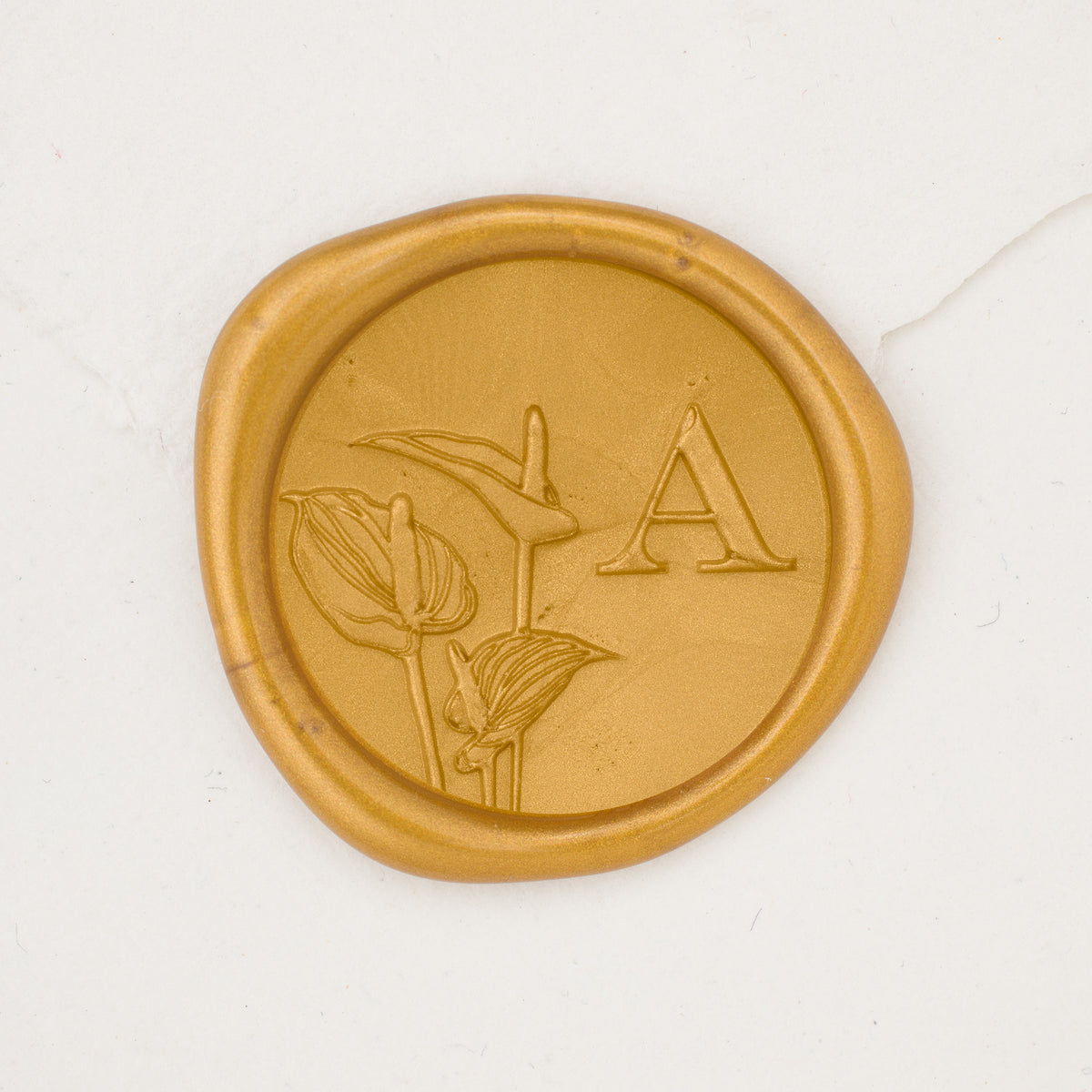 Anthurium Single Initial Wax Seals